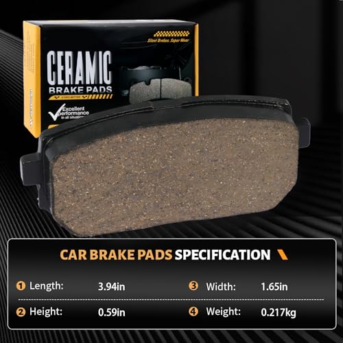 D1296 Rear Ceramic Brake Pads Kit Fit For Kia Rondo 2007-2010 - size: HZ1296