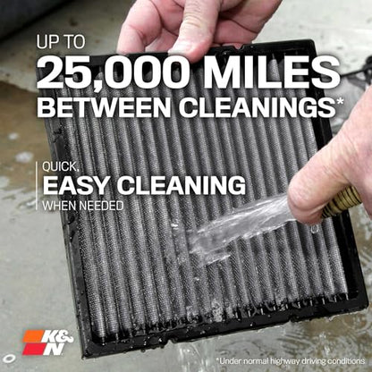 K&N LIFETIME Cabin Air Filter: Washable, Clean Air for your Cabin, VF2065