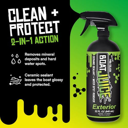 Boat Juice 2-in-1 Exterior Boat Cleaner & Ceramic Protectant Spray, 32 oz