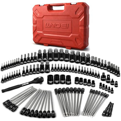 LLNDEI 115Pc Torx & Allen Bit Socket Set 1/4 3/8 1/2" Drive - size: 115 pcs