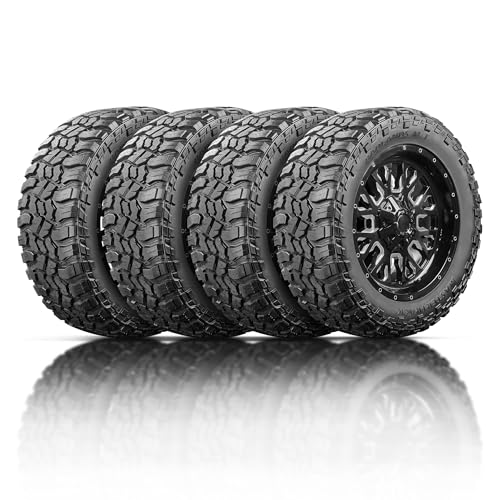 Set of 4 (Four) Mastertrack Badlands M/T 33X12.50R24LT 106Q 12 Ply Tires - size: 33X12.50R24LT 12 Ply
