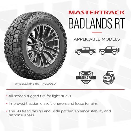 Set of 4 (Four) Mastertrack BADLANDS RT LT35X12.50R24 116Q 12PR F Tires - size: 35X12.50R24LT