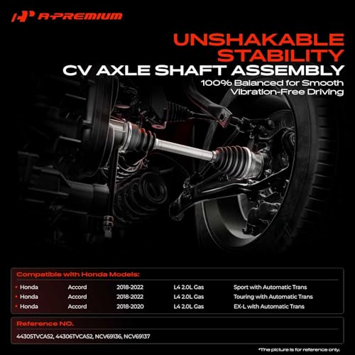 A-Premium Set of 2 Front CV Axle Shaft Assembly - style: Front Driver and Passenger Side