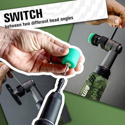 BATOCA 2026 S6 Mini Cordless Polisher 2 Heads for Motorcycles Detailing Kit - size: Camouflage Pattern Style with 2 batteries