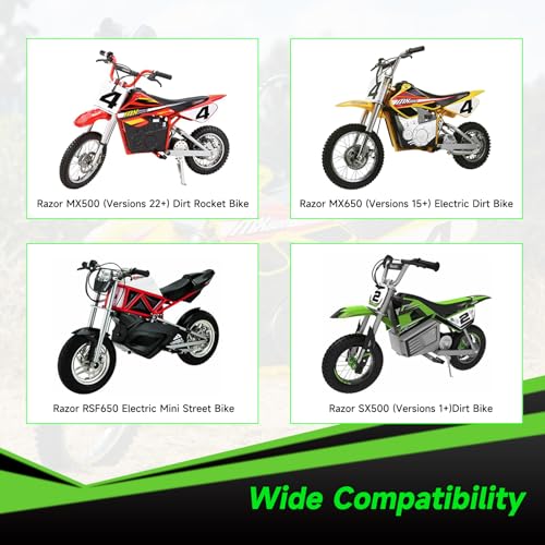 Rear Sprocket Freewheel Chain Plate Guide Assembly Compatible with Razor MX650 MX500 SX500 RSF650 Dirt Bike Electric Rocket Motocross Motorcycle Parts with 25H 132 Link Drive Chain Tensioner