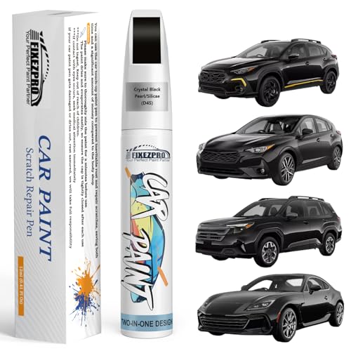 D4S Crystal Black Pearl/Silicae Touch Up Paint for Subaru - color: Crystal Black Pearl(D4S) compatible with Ascent-models/BRZ/Crosstrek/Compatible withester-models/Impreza/Legacy-models/Outback/Tribeca/WRX/XV-Crosstrek, style: For subaru