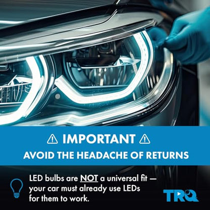 TRQ 2 Piece Headlight Assembly Set LED Driver & Passenger Side - style: HLA77055