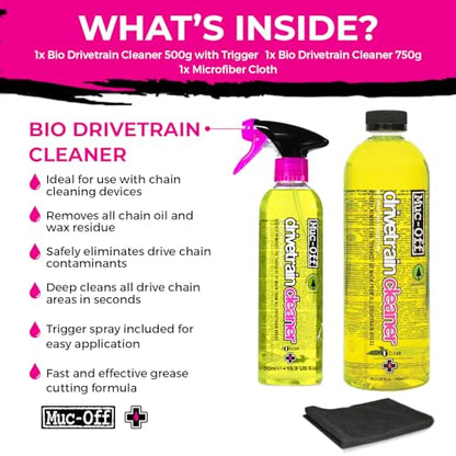 Muc-Off Drivetrain Cleaner & Degreaser Spray - size: 21.14 Fl Oz (Pack of 2)