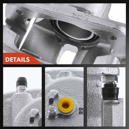 A-Premium Front Disc Brake Caliper with Bracket - style: Front Driver and Passenger Side