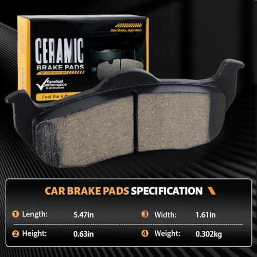 D1041 Rear Ceramic Brake Pads Kit Fit For INFINITI QX56 2004-2010, For Nissan Pathfinder Armada 2004, For TITAN 2004-2015, For Armada 2005-2015, For Jeep Grand Cherokee 2005-2010 - size: HZ1041