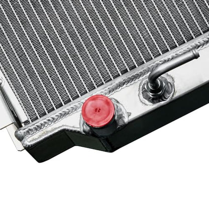 ALLOYWORKS Aluminum Radiator For 1996-2002 Toyota 4Runner 2.7L L4 3.4L V6 Engine Radiators, OEM CU1998, Q1998, RAD1998, 3 Row Core Racing Downflow Radiator with Transmission Oil Cooler