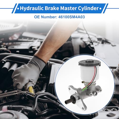 1 Pcs Brake Master Cylinder for Honda Accord 1990-1995 No.46100SM4A03 Engine Compartment Hydraulic Master Cylinder with Reservoir