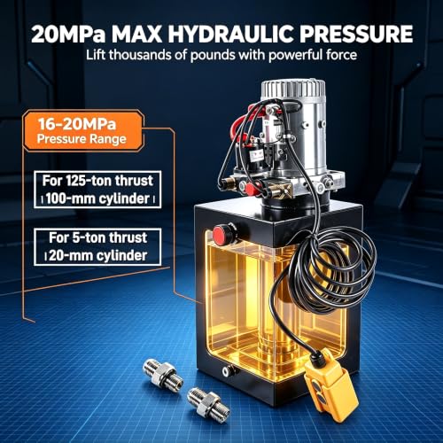 15 Quart Double Acting Hydraulic Power Unit, 12V DC, 3200 PSI - color: Double Acting, size: 15 Quart