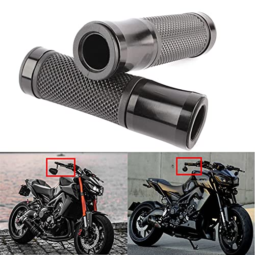 Universal 7/8" 22MM Motorcycle Hand Grips Motorcycle Handlebar Black - color: Black, size: Open Back