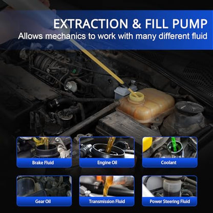 YSTOOL 200CC Manual Fluid Extractor & Fill Syringe Kit 46" Hoses in Total