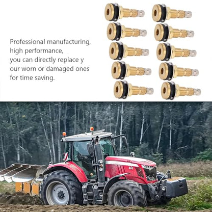 TR618A Tractor Air Liquid Valve Stems, Tubeless Clamp in Tire Valve Stem for Industrial Agricultural Wheels, Tractor, Grader (Pack of 10)