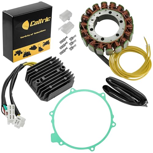 Caltric Stator and Regulator Rectifier with Gasket Compatible with Honda VF750S V45 Sabre 1982 1983 / VF750C V45 Magna 1982-1984