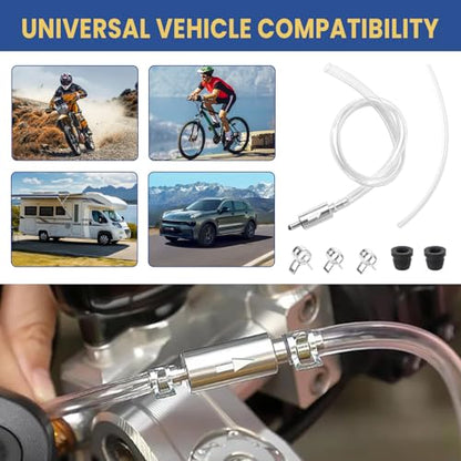 4-Pack Brake Bleeder Hose Kits with One-Way Check Valves