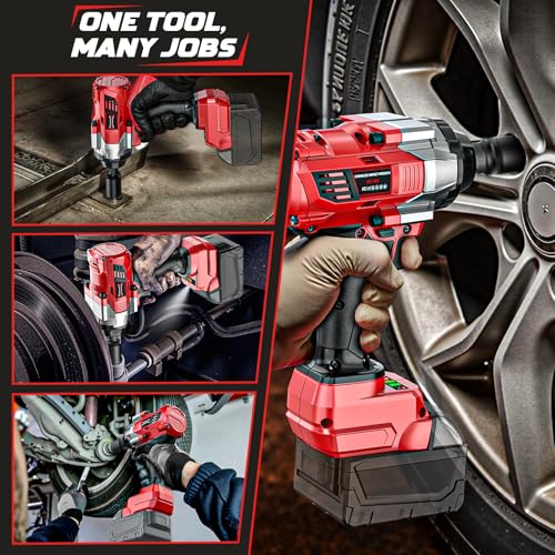 DIYtoolifz Cordless Impact Wrench 1/2” Compatible with Milwaukee 18v Battery(Bare Tool), 1000FT-LBS High Torque Impact Driver, Electric Impact Gun with LED Light, Variable Speeds, 4-Speed Control - size: 1/2 Inch - 1000 Ft-lbs, style: Compatible with Milw