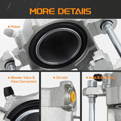 Brtec Front Left & Front Right Disc Brake Caliper Assembly 184071 184072 - size: BC184071+184072