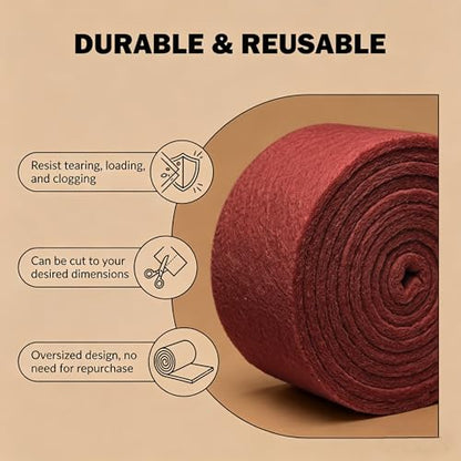 5 Inch *15 Feet 400 Grit Maroon General Purpose Scuff Pads, Scuffing, Hand Scouring Pad, Sanding Pad, Paint Primer Prep Scratch - Surface Preparation Pad for Car Auto Body Woodworking - style: 400 Grit Maroon