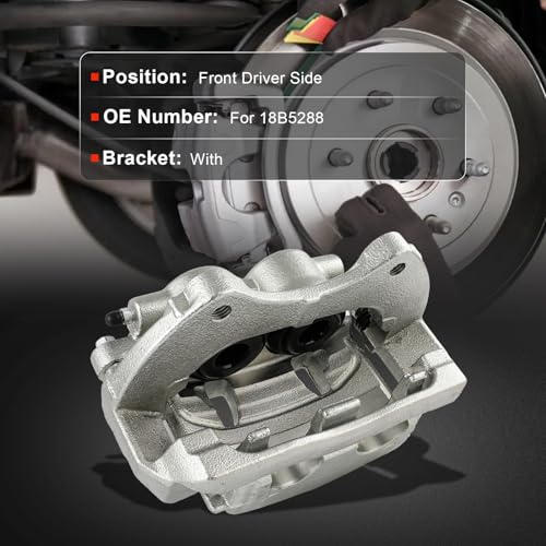 cciyu Front Left Disc Brake Caliper Assembly With Bracket 18B5288 - size: Front Left[18B5288]