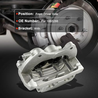 cciyu Front Left Disc Brake Caliper Assembly With Bracket 18B5288 - size: Front Left[18B5288]