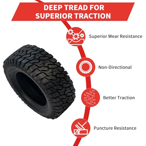 GarveeTech 24x8x12 ATV Tires, 2 Pack 24x8-12 ATV UTV Tires 24 8 12 All Terrain Tires for Trail, Desert, Mud, Dirt, Street, Sand, 4PR Tubeless - size: AT24X8-12, style: Pattern A