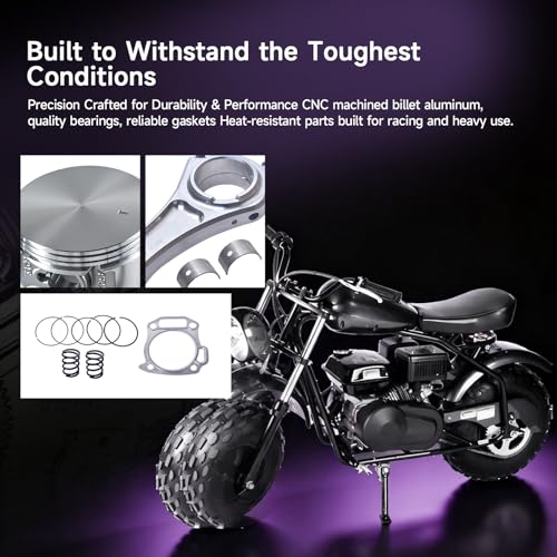 Billet Rod（3.308）Kit for Predator 212cc Hemi and Non-Hemi versions Engine - size: With 70mm Flat Top Piston Kit