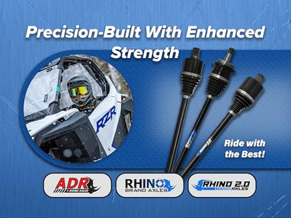 SuperATV Heavy Duty Rhino Brand Rear CV Axle for Polaris Ranger Models (See Fitment) - REAR - Upgrade From Your OEM Axle - size: Rear