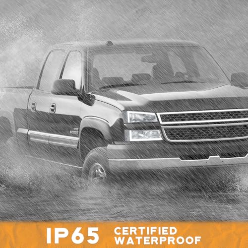 WEELMOTO LED Headlights Assembly for 2003-2007 Chevy Silverado - color: Chrome | LED Bar (White Light) | Clear Reflector