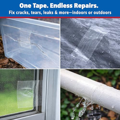 Gaffer Power Clear Repair Tape 3 in x 20 Yds, Waterproof, Made in USA - size: 3 Inch x 20 Yards