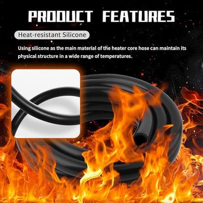 9.84Ft 5/8 Heater Hose,Flexible Heater Coolant Hose with ID 16mm & OD 24mm - color: 5/8 in