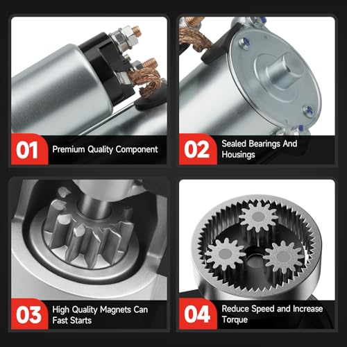 Starter Compatible with 2003-2010 Ford Focus 2.0 2.3L, 2005-2012 Escape 2.3 2.5L, 2012-2013 Explorer Edge 2.0L, 2005-2011 Mazda Tribute, 2005-2011 Mariner L4 SFD0120 41014076 3S4T-11000 6674