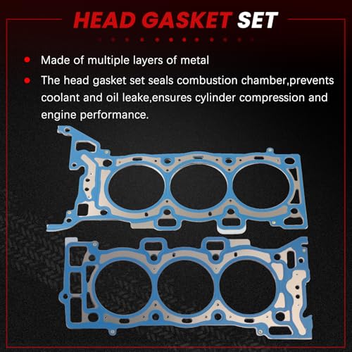 Full Gasket Set 3.6L Fit for 2009-2016 Enclave Traverse Acadia for 2009-2010 Outlook Car Engine Part Replace HS26376PT-5 12637710 with Oil Seal