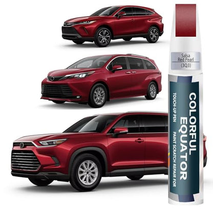 3Q3 Dark Red/Salsa Red Pearl Car Touch Up Paint for Toyota OEM Color Match - color: Dark Red/Salsa Red Pearl(3Q3) for 4Runner/Camry-models/Highlander-models/Land-Cruiser/Prius/RAV4/Sequoia/Sienna-models/Tundra