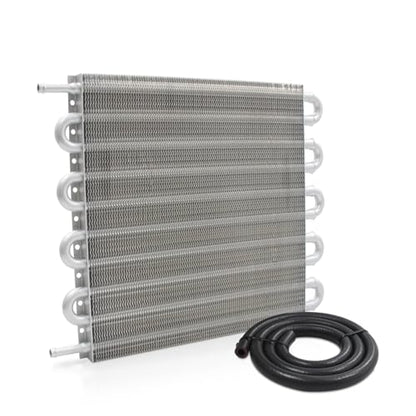 Universal Transmission Oil Cooler Kit Fin Oil Cooler Kit (Silver, 10 Pass) - color: Silver, size: 10 Pass