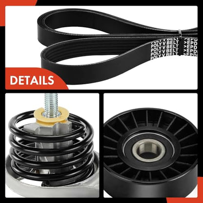 A-Premium Engine Serpentine Belt Drive Kit with Tensioner & Idler Pulley