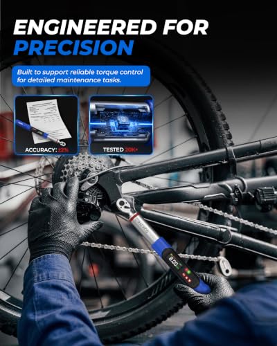 1/4 Digital Torque Wrench ±2% Accuracy Bicycle Repair Home DIY - size: 1.11-22.13 ft-lb