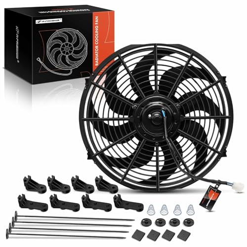 A-Premium 14'' 14 inch Slim Universal Electric Cooling Fan Assembly - style: 14 inch