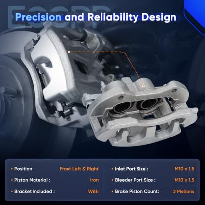 ECCPP 18B4988 18B4989 Front Left & Right Disc Brake Caliper Assembly - size: Front[18B4988 18B4989 ]