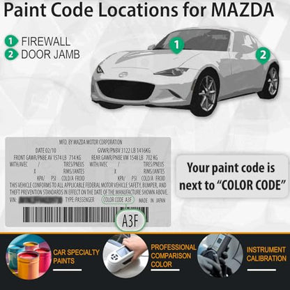 25D/26G Snowflake White Pearl Tricoat Car Touch Up Paint for Mazda, Color Accurate Car Paint Scratch Repair Pen Kit Quick & Easy Fix Vehicle Chips and Automotive Nicks Scuff - color: 25D/26G Snowflake White Pearl Tricoat for 3/5/6/CX-3/CX-30/CX-5/CX-9/MX-