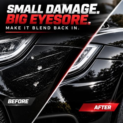 Black Touch Up Paint for Cars, Universal Gloss Black Automotive Pen, 1 FL - color: Black