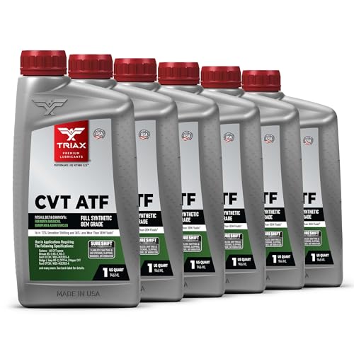 TRIAX CVT ATF Full Synthetic OEM Grade CVT Transmission Fluid, 6 Quart Pack - size: 1 Qt (Pack of 6)