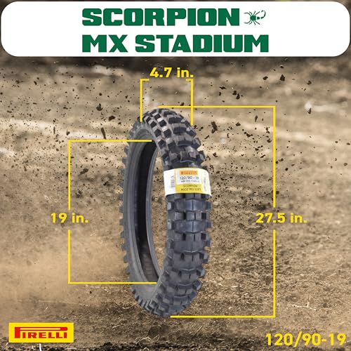 Pirelli Scorpion MX Mid-Soft Stadium 120/90-19 66M Rear Tire - Motocross - size: 120/90-19 NHS 66M