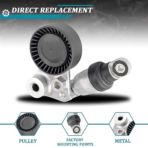 IRONTEK 252813C100 Belt Tensioner Pulley Assembly fit for Hyundai (2007-2008 Entourage/ 2007-2014 Santa Fe/ 2006-2010 Sonata), for Kia (2014-2015 Cadenza/ 2011-2012 Sedona) #419-004 25281-3C100 39104 - size: 252813C100