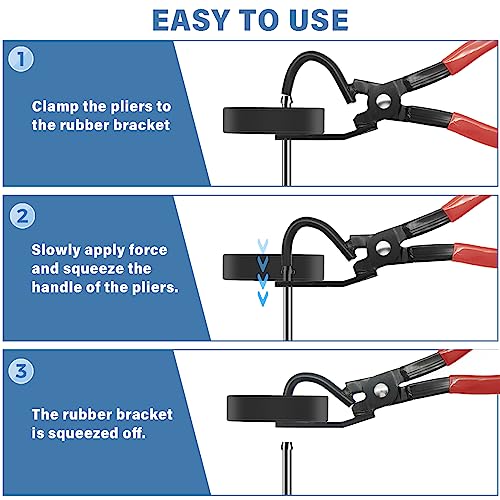 Universal Muffler Hanger Removal Pliers And 4 Hole Hanger Rubber Kit(5pcs)