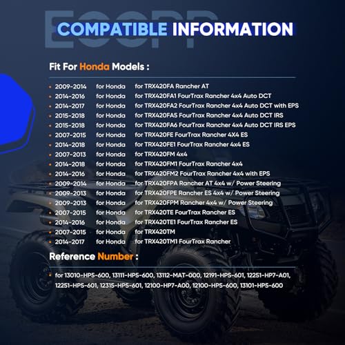 ECCPP 418CC Cylinder Piston Gasket 2009-2014 for Honda TRX420FA Rancher AT - size: 12100-HP7-A00
