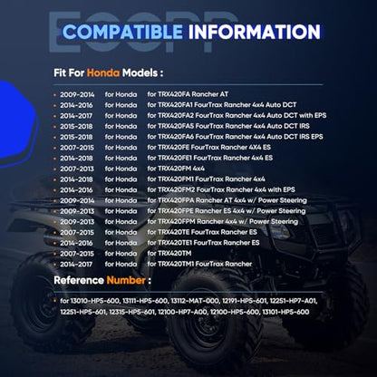 ECCPP 418CC Cylinder Piston Gasket 2009-2014 for Honda TRX420FA Rancher AT - size: 12100-HP7-A00