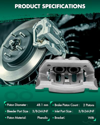 SCITOO Rear Right Brake Caliper With Bracket 18B5076 - size: Rear Passenger[18B5076]